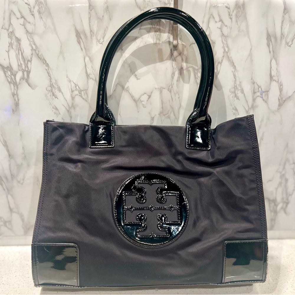 Tory Burch Black Nylon Small Ella Tote - Picture 4 of 16